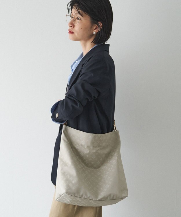 russet ナイロンジャガード2WAYショルダーバッグ(CE-1622) Ecru