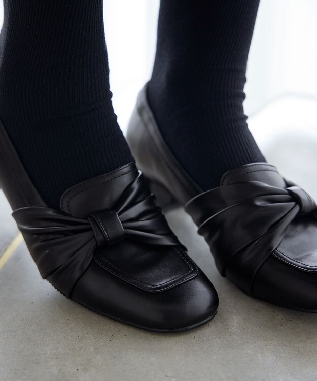 Tiaclasse 【安田美沙子さん着用】リボンローファー ブラック