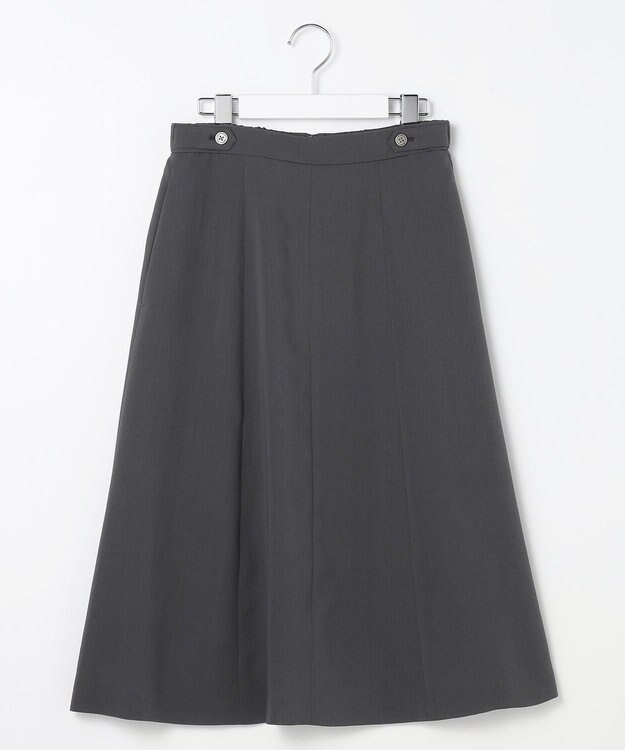 J.PRESS LADIES L 【洗える】フィネスボイル ミディ スカート スレート系