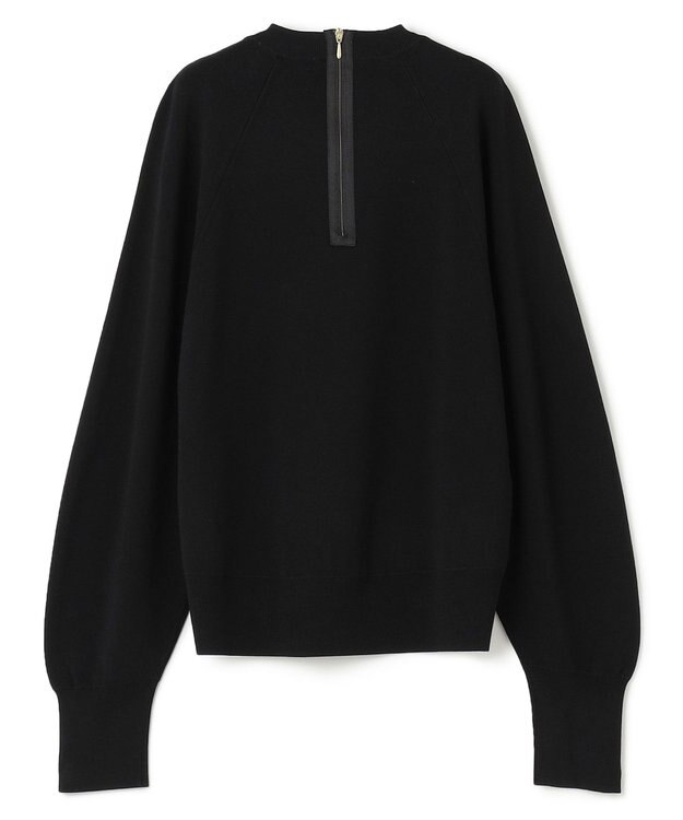 BEIGE， 【洗える】LAURA / ドライタッチバックジップニット Black