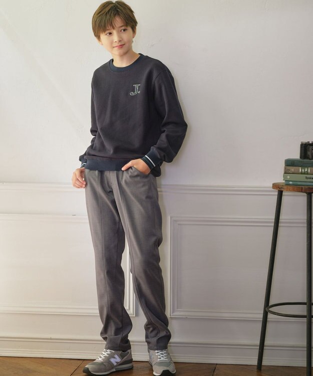 J.PRESS KIDS 【140-170cm】J. レジメンストライプ ロゴ トレーナー ネイビー系