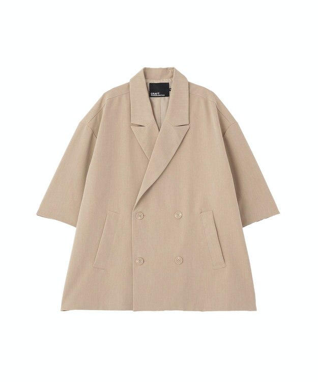 CRAFT STANDARD BOUTIQUE 半袖ダブルテーラードセットアップ Beige