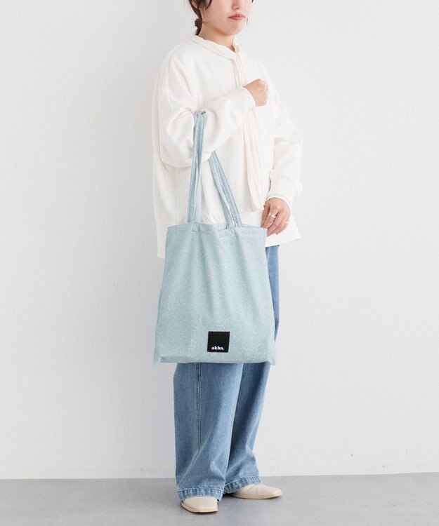 CRAFT STANDARD BOUTIQUE 【追加】akha.ラメトートバッグ Sax