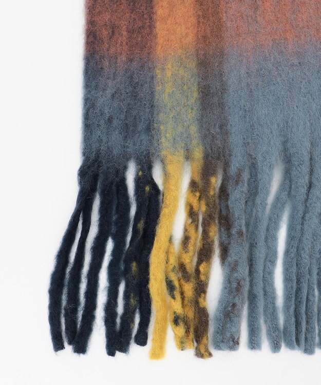 J.PRESS YORK STREET 【WOMEN】チェックマフラー イエロー系3