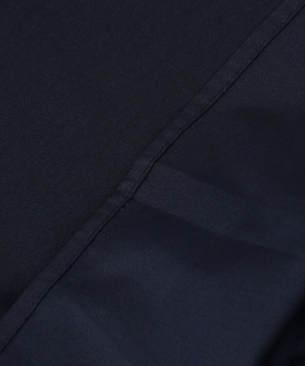 組曲 フリルシャツコンビ ロングTシャツ ネイビー系