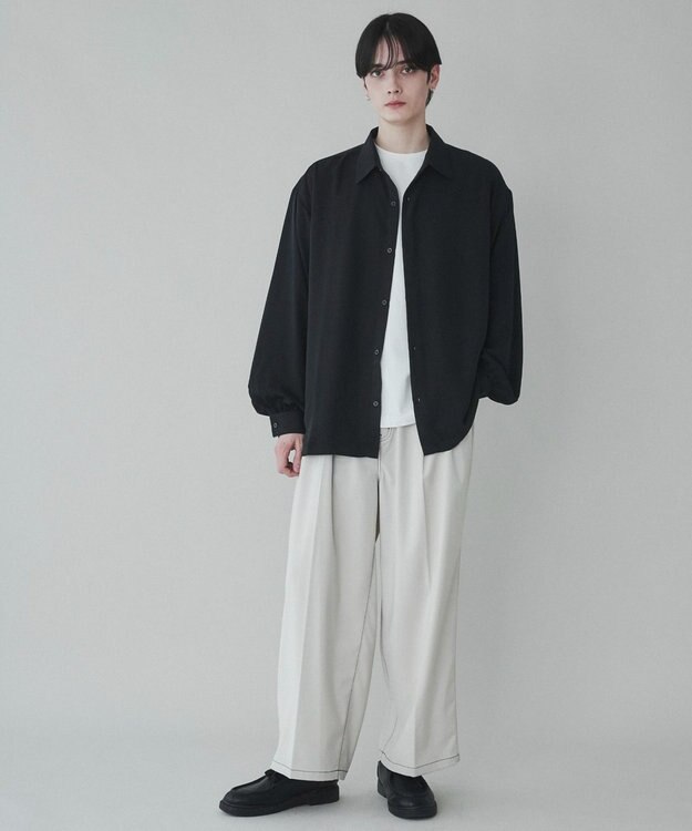 WEGO トロミBIGシャツ ブラック