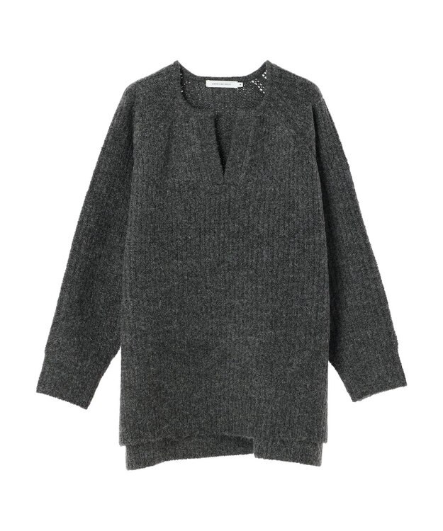 AMERICAN HOLIC ミックスヤーンカフタンニットプルオーバー Dark Gray Mixture