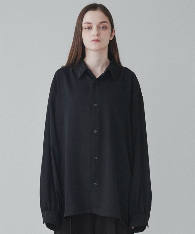 WEGO トロミBIGシャツ ブラック