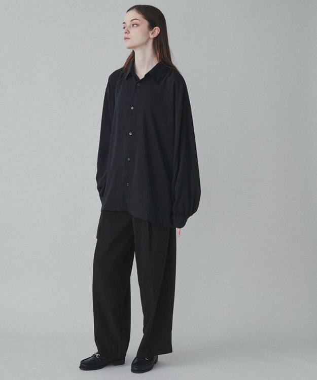 WEGO トロミBIGシャツ ブラック