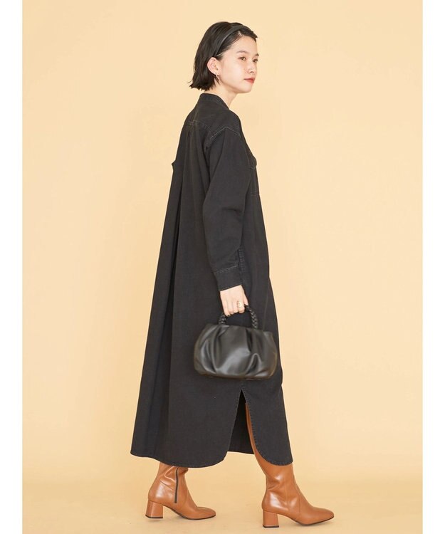 AMERICAN HOLIC デニムシャツワンピース Black