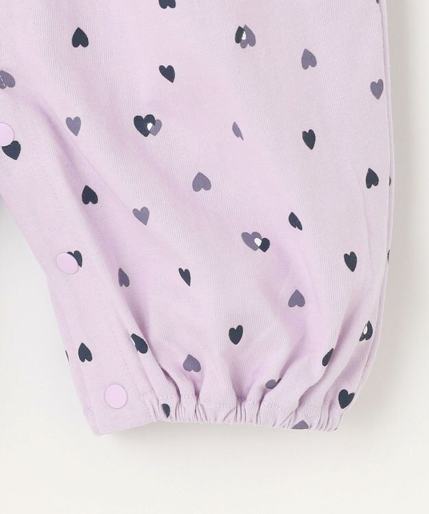 組曲 KIDS 【70㎝】LOVE Parent ロンパース ラベンダー系