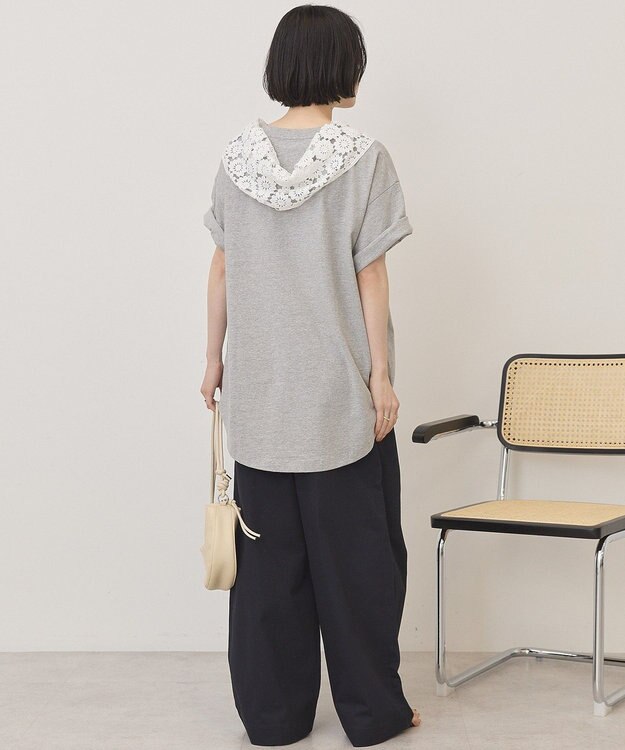 AMERICAN HOLIC PORTLAND裾ラウンドTシャツ Light Gray Mixture