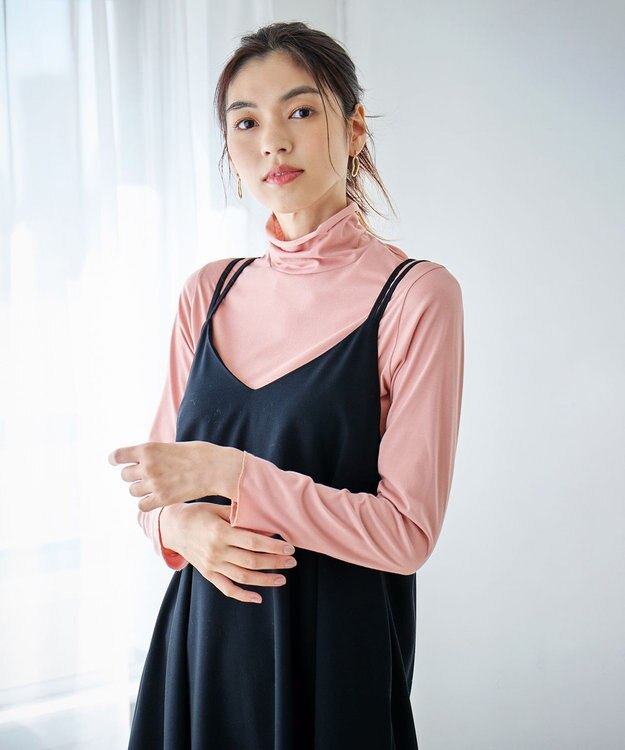 ANY シアータートルネック ダスティピンク