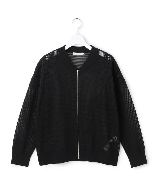 ICB L メッシュレースブルゾン ブラック