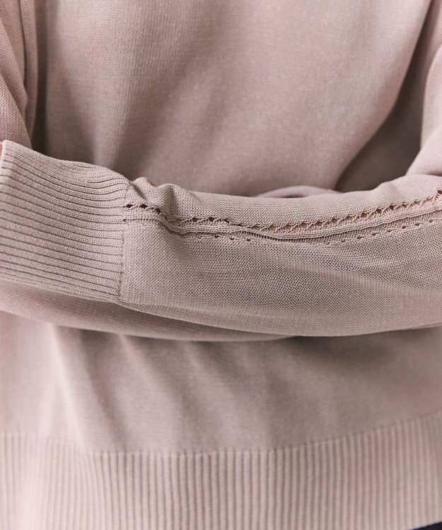 BEIGE， ARSENOPY / コットンドライタッチ Vネックニット Taupe