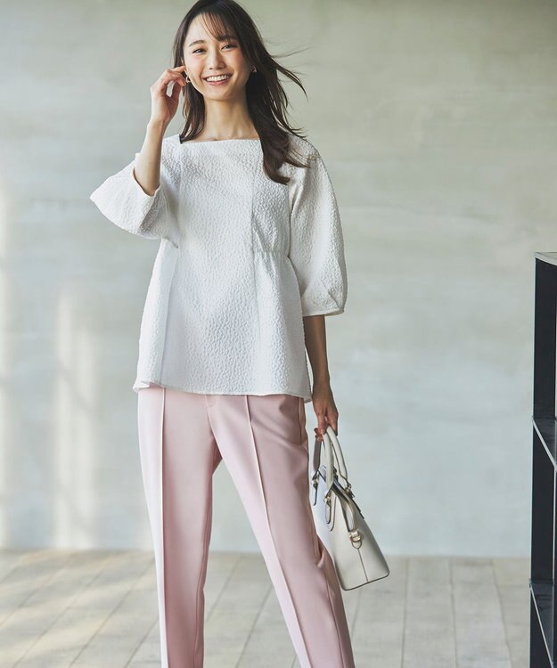 ANY SIS S 【洗える】褒めらレディテーパード パンツ 【WEB・一部店舗限定】ピンク