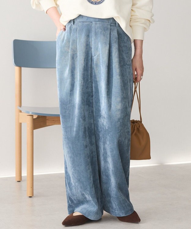 AMERICAN HOLIC コーデュロイワイドパンツ Blue