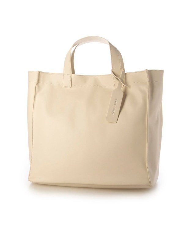 UNBILLION カシュカシュ cachecache / ガーメント合皮ショッパートートバッグ アイボリー