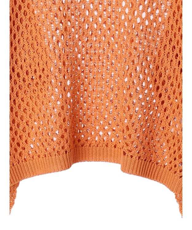Green Parks メッシュ編みニットプルオーバー Orange