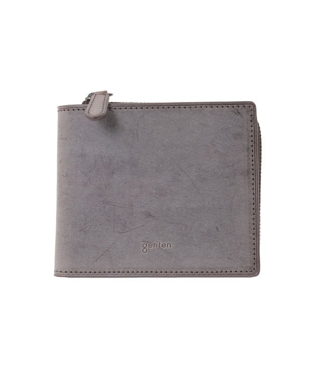 genten プレッソ 2つ折り財布 ダークブラウン