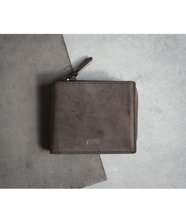 genten プレッソ 2つ折り財布 ダークブラウン
