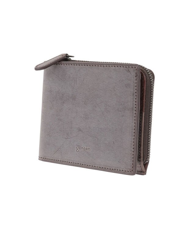 genten プレッソ 2つ折り財布 ダークブラウン
