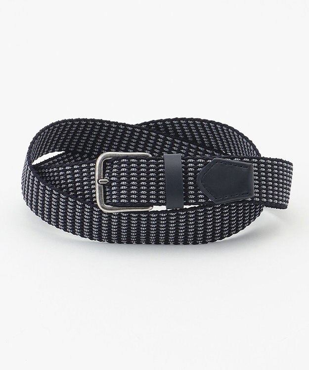 JOSEPH ABBOUD 【伸びる】薄くて軽い！ ライトミックスコード ベルト ダルブルー系