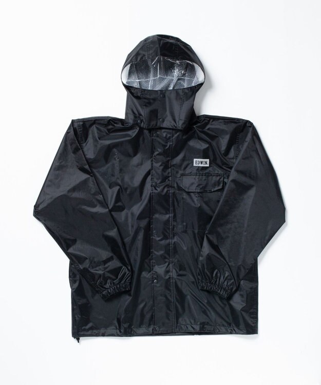 MOONBAT 【防水の頂点へ/上下セット】EDWIN (エドウィン) レインコート レインパンツ 上下セット ブラック