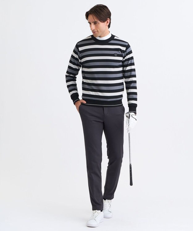 23区GOLF  【MEN】リバーシブルニット 防風裏地 2WAY ブラック系1