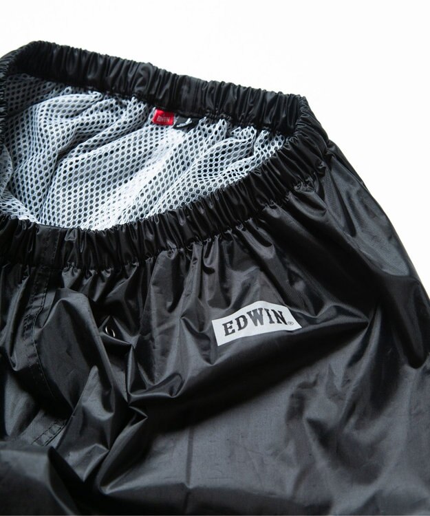 MOONBAT 【防水の頂点へ/上下セット】EDWIN (エドウィン) レインコート レインパンツ 上下セット ブラック