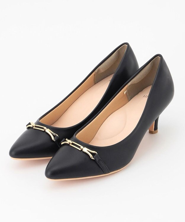 ANY SIS 【22.5～24.5cm】メタルビットレディライク パンプス ブラック