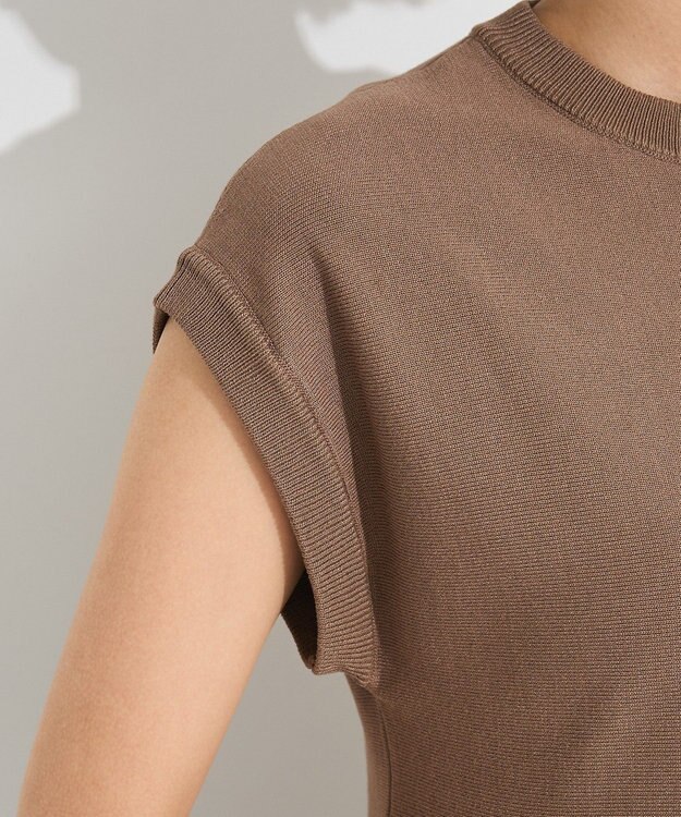 CRAFT STANDARD BOUTIQUE ファンクショナルノースリーブフレアニットプルオーバー Brown