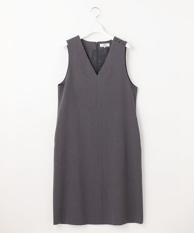 J.PRESS LADIES S 【洗える】2way thermoサキソニー ジャンパースカート グレー系