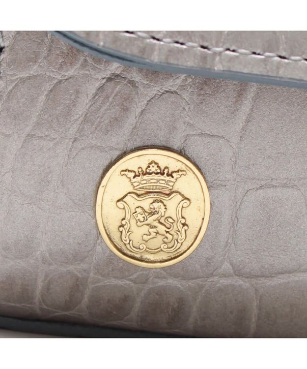 A.D.M.J. 【牛革】クロコ型押しラウンドクラッチショルダー GG