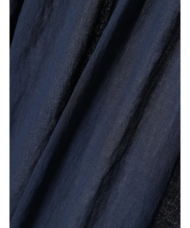 CRAFT STANDARD BOUTIQUE ウ゛ィンテージボイル袖シャーリングワンピース Deep Blue