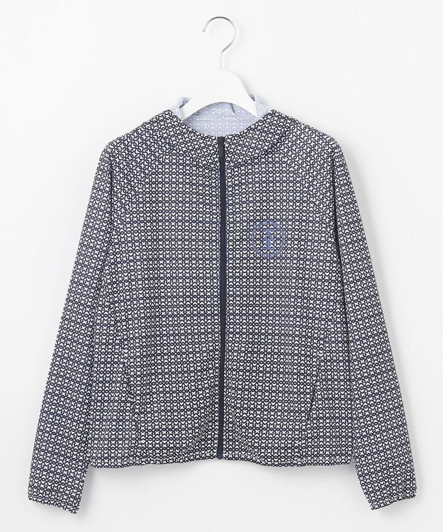 23区GOLF 【辻梨恵プロ着用】UV-A波をブロックする『サンベール』 モノグラムUVパーカー ネイビー系5