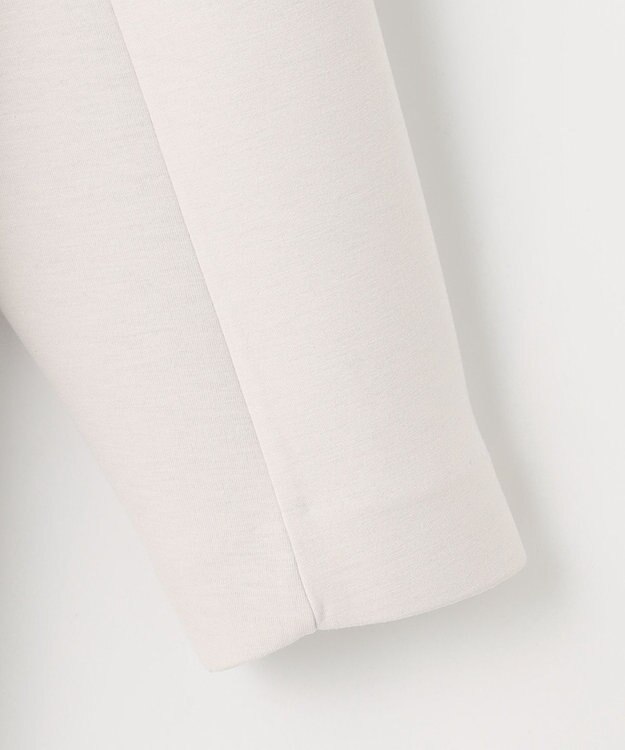 UNFILO 【洗える/シワになりにくい】ダブルフェイスジャージー　ノーカラー エクリュ