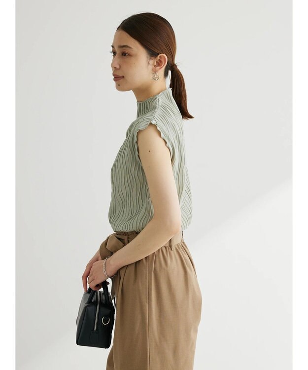 Green Parks ・Ｐｅｔｉｔ　Ｆｌｅｕｒ　ウェーブメロープルオーバー Light Khaki