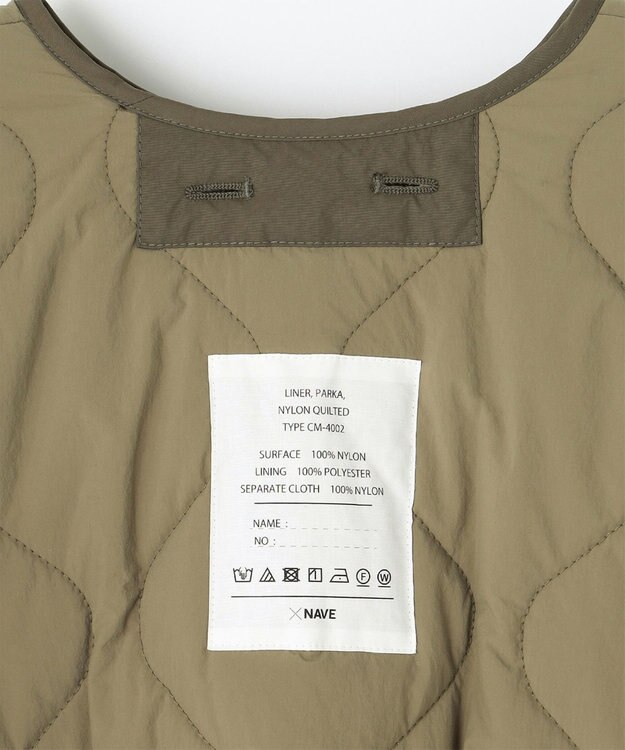 NAVE ライナーキルトアウターsize1 カーキ系