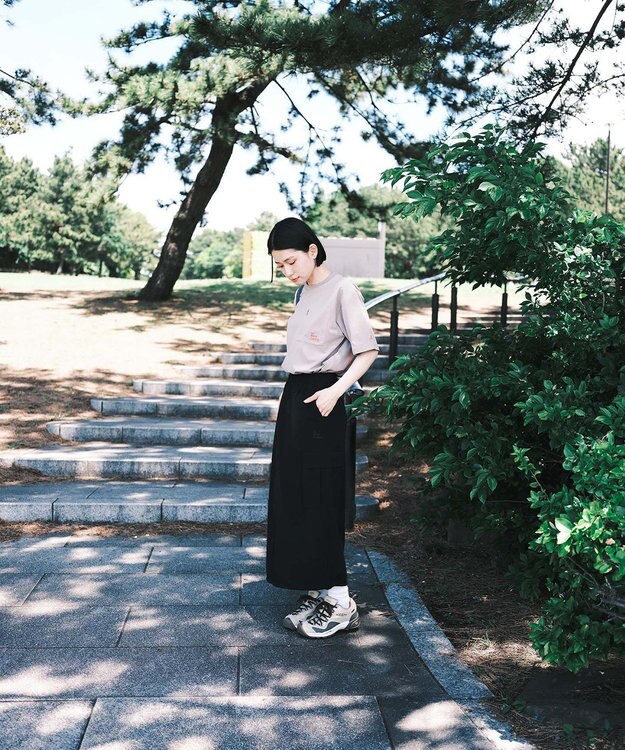 SHARE PARK LADIES 【撥水・UVカット・ストレッチ・軽量 】ナイロンカーゴスカート（S・Mサイズ） ブラック系