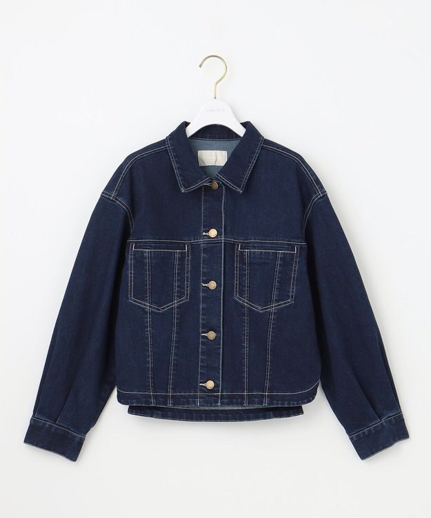 ANY SIS 【洗える】ストレッチライトデニム ジャケット インディゴ