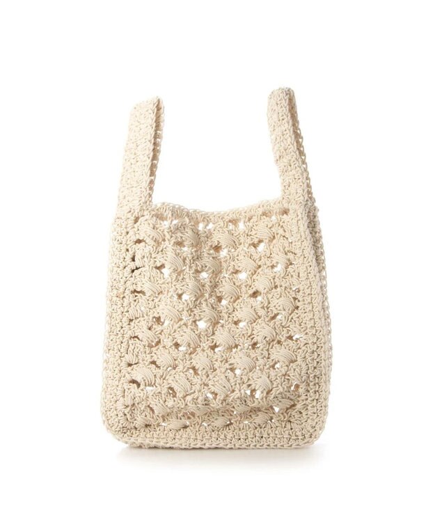 UNBILLION cachecache 柄編みショッパーミニトート アイボリー