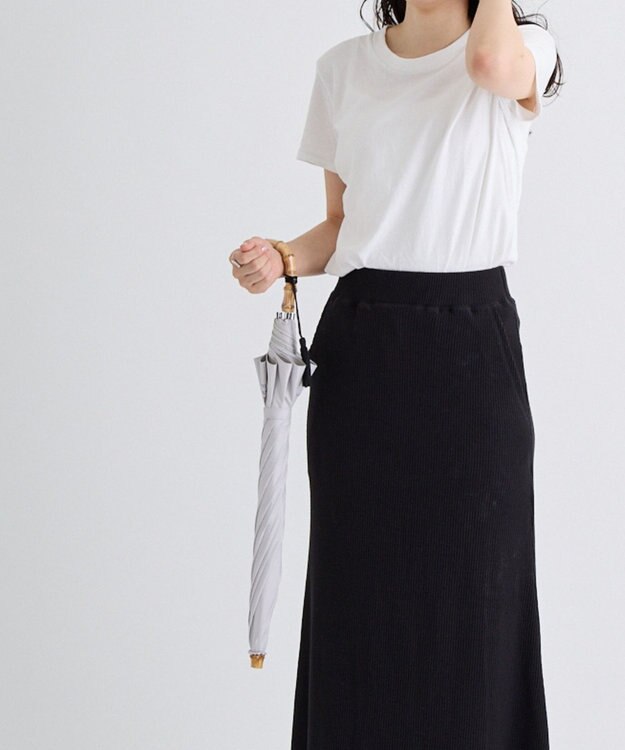 MOONBAT 【WEB限定】LANVIN en Bleu 晴雨兼用 折りたたみ傘 長傘(2WAY) プレーン×ロゴ刺繍 一級遮光 遮熱 UV キャメル