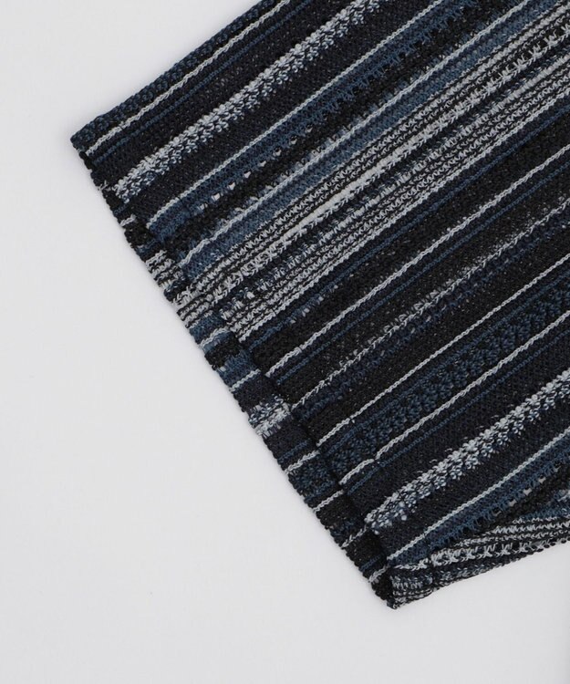 WEGO ストライプメッシュBIGシャツ（SS） ブラック中濃色