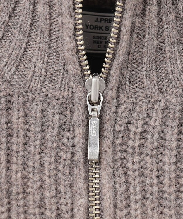 J.PRESS YORK STREET 【UNISEX】フルジップニット カーディガン ブラウン系