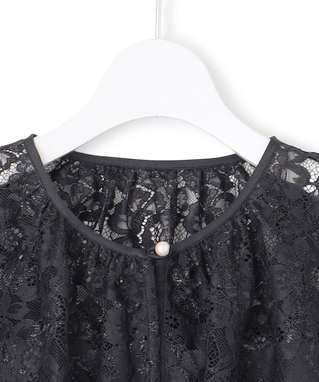 23区 【APPLAUDIR】ブライトフラワーレースコンビ ドレス スレートグレー系