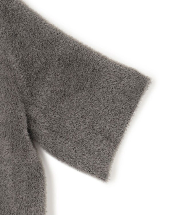 UNFILO L ナイロンシャギー  ハーフスリーブ プルオーバー チャコール