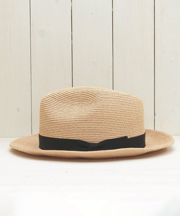 石田製帽 【UNISEX】 ラフィアブレード 中折れソフトハット ナチュラル