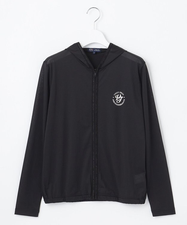 23区GOLF 真夏ゴルフにも最適【WOMEN】【UVケア】３０Ｄカノコ インナーパーカ ブラック系