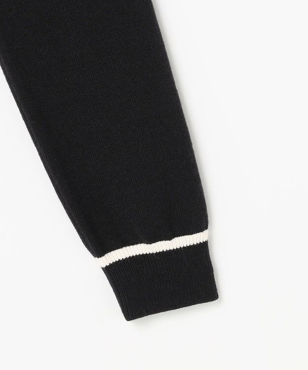 Feroux リボン刺繍ダイア柄 ニット ブラック系